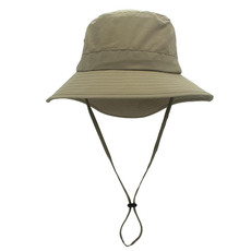 outfly Outdoor Breathable Fisherman Cap Lengthening Fish Tail Hiking Sunshade Cap(Dark Khaki)