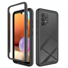For Samsung Galaxy A32 4G Starry Sky Solid Color Series Shockproof PC + TPU Protective Case(Black)