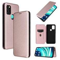 For UMIDIGI A9 Carbon Fiber Texture Horizontal Flip TPU + PC + PU Leather Case with Card Slot(Pink) For UMIDIGI A9 Carbon Fiber Texture Horizontal Flip TPU + PC + PU Leather Case with Card Slot(Pink)