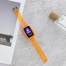 For Huawei Watch Fit Silicone Integrated Translucent Watch Band(Orange)