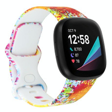 For Fitbit Versa 3 Printing Watch Band, Size: S (F)