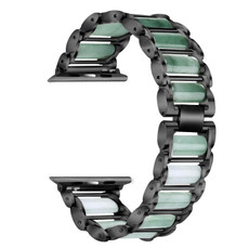 Emerald Stainless Steel Watch Band For Apple Watch Series 9&8&7 41mm / SE 3&SE 2&6&SE&5&4 40mm / 3&2&1 38mm(Black) Emerald Stainless Steel Watch Band For Apple Watch Series 9&8&7 41mm / SE 3&SE 2&6&SE&5&4 40mm / 3&2&1 38mm(Black)