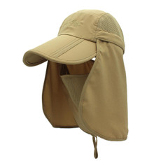 outfly 360 Degree Anti-Ultraviolet Hat Quick Drying Sun Cap, Size: Adjustable(Adult Khaki)
