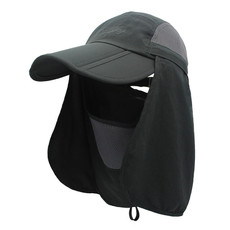 outfly 360 Degree Anti-Ultraviolet Hat Quick Drying Sun Cap, Size: Adjustable(Child Dark Gray)