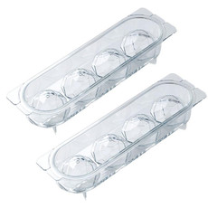2 PCS Household Food Grade Transparent Round Ice Cube Mold, Size: Small