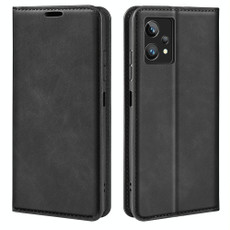 For OPPO Realme 9 Pro+ Retro-skin Magnetic Suction Leather Phone Case(Black) For OPPO Realme 9 Pro+ Retro-skin Magnetic Suction Leather Phone Case(Black)
