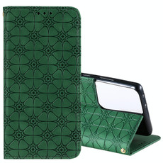 For Samsung Galaxy S21 Ultra 5G Lucky Flowers Embossing Pattern Magnetic Horizontal Flip Leather Case with Holder & Card Slots(Dark Green) For Samsung Galaxy S21 Ultra 5G Lucky Flowers Embossing Pattern Magnetic Horizontal Flip Leather Case with Holder & Card Slots(Dark Green)