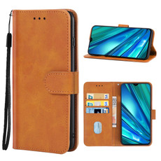 Leather Phone Case For OPPO Realme Q(Brown) Leather Phone Case For OPPO Realme Q(Brown)