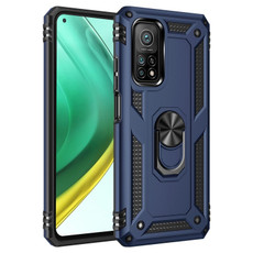 For Xiaomi Mi 10T Pro 5G Shockproof TPU + PC Protective Case with 360 Degree Rotating Holder(Blue)