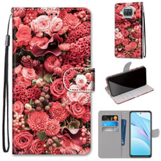 For Xiaomi Mi 10T Lite 5G Coloured Drawing Cross Texture Horizontal Flip PU Leather Case with Holder & Card Slots & Wallet & Lanyard(Pink Rose Garden) For Xiaomi Mi 10T Lite 5G Coloured Drawing Cross Texture Horizontal Flip PU Leather Case with Holder & Card Slots & Wallet & Lanyard(Pink Rose Garden)