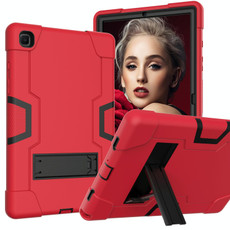 For Samsung Galaxy Tab A7 10.4 (2020) T500 Contrast Color Robot Shockproof Silicon + PC Protective Case with Holder(Red + Black) For Samsung Galaxy Tab A7 10.4 (2020) T500 Contrast Color Robot Shockproof Silicon + PC Protective Case with Holder(Red + Black)