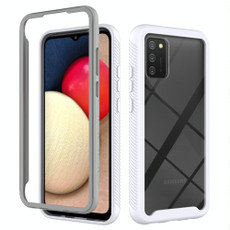 For Samsung Galaxy A02s(US Edition) Starry Sky Solid Color Series Shockproof PC + TPU Protective Case(White)