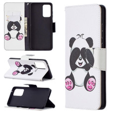 For Samsung Galaxy A72 5G / 4G Colored Drawing Pattern Horizontal Flip Leather Case with Holder & Card Slots & Wallet(Panda)