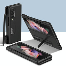 For Samsung Galaxy Z Fold3 5G GKK Ultra-thin PC Phone Flip Case with Holder & Side Pen Slot(Black) For Samsung Galaxy Z Fold3 5G GKK Ultra-thin PC Phone Flip Case with Holder & Side Pen Slot(Black)