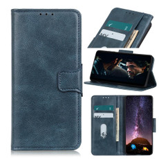For OnePlus 9 Mirren Crazy Horse Texture Horizontal Flip Leather Case with Holder & Card Slots & Wallet(Blue)
