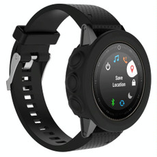For Garmin Fenix 5S Solid Color Silicone Watch Protective Case(Black)