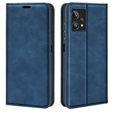 For OPPO Realme 9 Pro+ Retro-skin Magnetic Suction Leather Phone Case(Dark Blue) For OPPO Realme 9 Pro+ Retro-skin Magnetic Suction Leather Phone Case(Dark Blue)