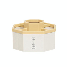 Simple Modern Large Capacity Office Desktop Storage Pen Holder, Colour: Yellow Non-Rotary