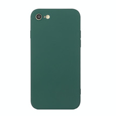 For iPhone SE 2022 / SE 2020 / 8 / 7 Straight Edge Solid Color TPU Shockproof Case(Dark Night Green)