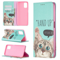 For OPPO A52 / A72 5G Colored Drawing Pattern Invisible Magnetic Horizontal Flip PU Leather Case with Holder & Card Slots & Wallet(Cat)