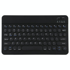 Universal Round Keys Detachable Bluetooth Keyboard for iPad 9-10 inch(Black)