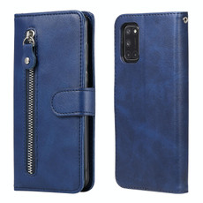 For OPPO A52 / A72 / A92 Fashion Calf Texture Zipper Horizontal Flip Leather Case with Holder & Card Slots & Wallet(Blue) For OPPO A52 / A72 / A92 Fashion Calf Texture Zipper Horizontal Flip Leather Case with Holder & Card Slots & Wallet(Blue)