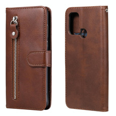 For OPPO A53 / A53S / A32 / A33 Fashion Calf Texture Zipper Horizontal Flip Leather Case with Holder & Card Slots & Wallet(Brown) For OPPO A53 / A53S / A32 / A33 Fashion Calf Texture Zipper Horizontal Flip Leather Case with Holder & Card Slots & Wallet(Brown)