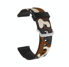 20mm For Huawei Watch GT 2 42mm Camouflage Silicone  Watch Band with Silver Buckle(2)
