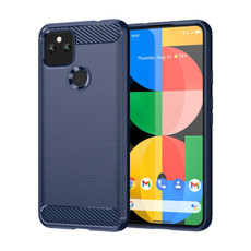 For Google Pixel 5 Brushed Texture Carbon Fiber TPU Case(Navy Blue) For Google Pixel 5 Brushed Texture Carbon Fiber TPU Case(Navy Blue)