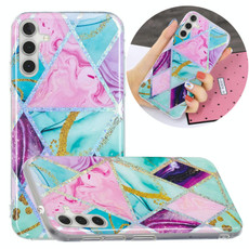 For Samsung Galaxy A13 Electroplating TPU Protective Phone Case(Triangular Rhombus)