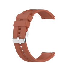 For Huawei Watch GT 2 46mm Silicone  Watch Band with Silver Buckle(Orange)