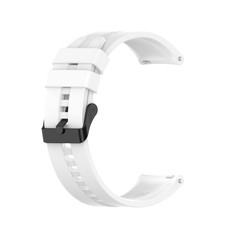 For Huawei Watch GT 2 Pro Silicone Watch Band with Black Steel Buckle(White)