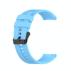 For Huawei Watch GT 2 Pro Silicone Watch Band with Black Steel Buckle(Sky Blue)