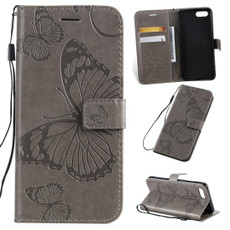 Pressed Printing Butterfly Pattern Horizontal Flip PU Leather Case with Holder & Card Slots & Wallet & Lanyard For OPPO A1K / C2(Grey) Pressed Printing Butterfly Pattern Horizontal Flip PU Leather Case with Holder & Card Slots & Wallet & Lanyard For OPPO A1K / C2(Grey)