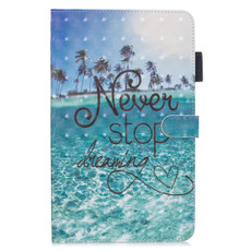 3D Horizontal Flip Leather Case with Holder & Card Slots For Galaxy Tab A 10.5(Blue Coconut Grove)