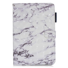 3D Horizontal Flip Leather Case with Holder & Card Slots For  Galaxy Tab A 8 (2019)(White Marble)