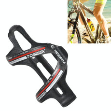 TOSEEK Matte Full Carbon Fiber Road Bicycle Water Bottle Holder (Red)