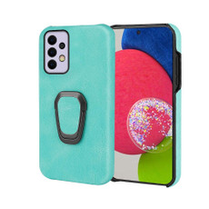 Ring Holder PU Phone Case For Samsung Galaxy A33 5G(Mint Green)