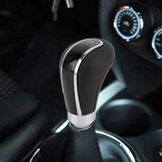 Universal Car Leather Metal Gear Shift Knob Modified Car Auto Transmission Shift Lever Knob(Black)