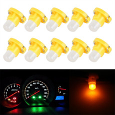 10PCS 2W T4.2 Wedge Instrument Panel LED Light Dashboard Gauge Cluster Indicator Lamp Bulb(Yellow Light)