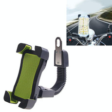 Universal 360 Degrees Free Rotation ABS Motorcycle Phone Bracket Mountain Bike Navigation Bracket GPS/Mobile Holder for 3.5-6.5 inch Mobile Phone(Green)