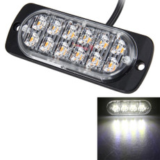 DC 12V-24V  2W 12LEDs SMD-2835 Lamps 17 Flash Patterns 3 Lines Car Flash Lamp Waterproof Car Truck Emergency Strobe Flash Warning Light, Cable Length: 90cm