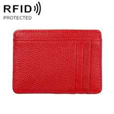 KB37 Antimagnetic RFID Litchi Texture Leather Card Holder Wallet Billfold for Men and Women (Red) KB37 Antimagnetic RFID Litchi Texture Leather Card Holder Wallet Billfold for Men and Women (Red)