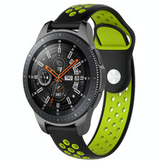 Double Color Watch Band for Galaxy Watch 46mm(Black+green)