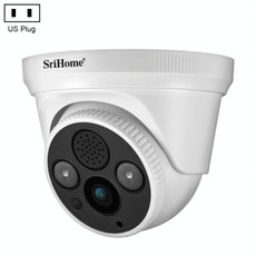 SriHome SH030 3.0 Million Pixels 1296P HD IP Camera, Support Two Way Talk / Motion Detection / Humanoid Detection / Night Vision / TF Card, US Plug