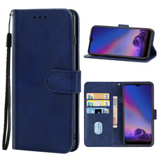 Leather Phone Case For Tecno Camon 12(Blue)