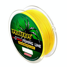 2 PCS PROBEROS 4 Edited 100M Strong Horse Fish Line, Line number: 0.4 / 6LB(Yellow)