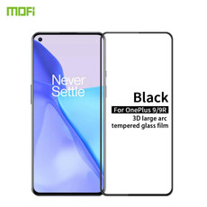 For OnePlus 9 / 9R MOFI 9H 3D Explosion-proof Curved Screen Tempered Glass Film(Black)