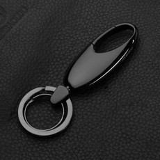 JOBON ZB-6618 Car Keychain Men Waist Holding Car Key Rings(Black Ice)