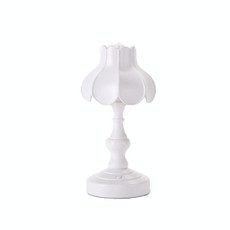 Retro Charging Table Lamp Bedroom Bed LED Eye Protection Light(LD05 Lotus White)
